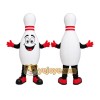 White Bowling Pin Mascot Costume with Custom Logo White Bowling Pin Mascot Costume with Custom Logo