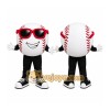 White Baseball Mascot Costume with Custom Logo White Baseball Mascot Costume with Custom Logo