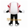 White Baseball Mascot Costume with Custom Logo White Baseball Mascot Costume with Custom Logo