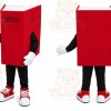 Red Book Mascot Costume with Custom Logo