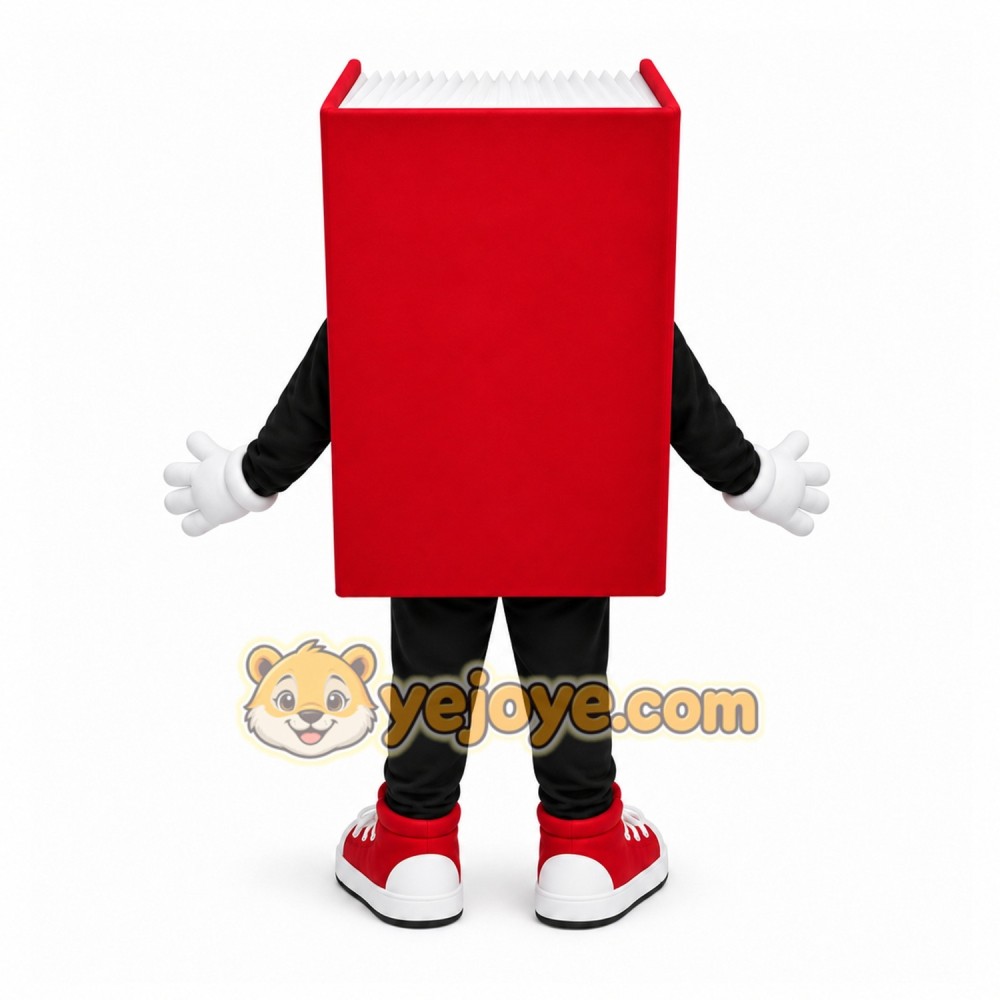 Red Book Mascot Costume with Custom Logo Red Book Mascot Costume with Custom Logo