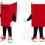 Red Book Mascot Costume with Custom Logo