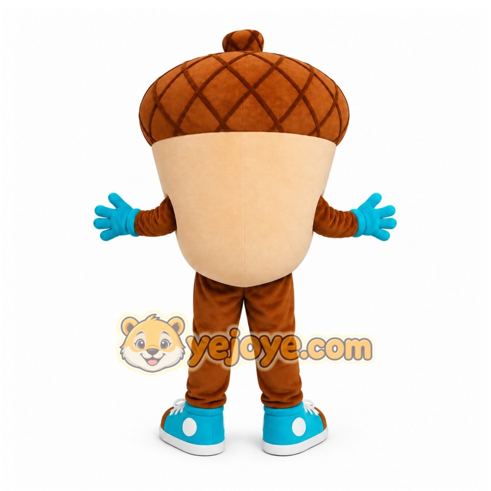 Brown Acorn Mascot Costume with Custom Logo Brown Acorn Mascot Costume with Custom Logo