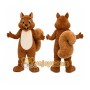 Brown Squirrel Mascot Costume with Custom Logo