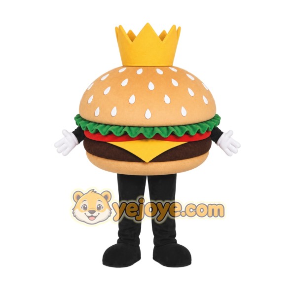 Tan Burger Mascot Costume with Custom Logo Tan Burger Mascot Costume with Custom Logo