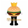Tan Burger Mascot Costume with Custom Logo