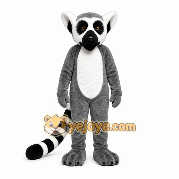Gray Lemur Mascot Costume with Custom Logo Gray Lemur Mascot Costume with Custom Logo