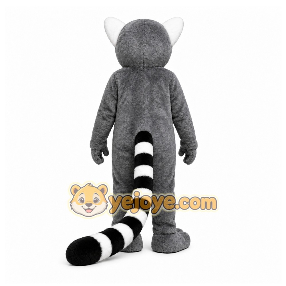 Gray Lemur Mascot Costume with Custom Logo Gray Lemur Mascot Costume with Custom Logo