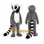 Gray Lemur Mascot Costume with Custom Logo
