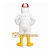 White Chicken Mascot Costume with Custom Logo White Chicken Mascot Costume with Custom Logo