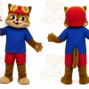 Brown Cat Mascot Costume with Custom Logo