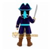 Blue Pirate Mascot Costume with Custom Logo