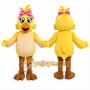 Yellow Bird Mascot Costume with Custom Logo