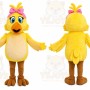 Yellow Bird Mascot Costume with Custom Logo