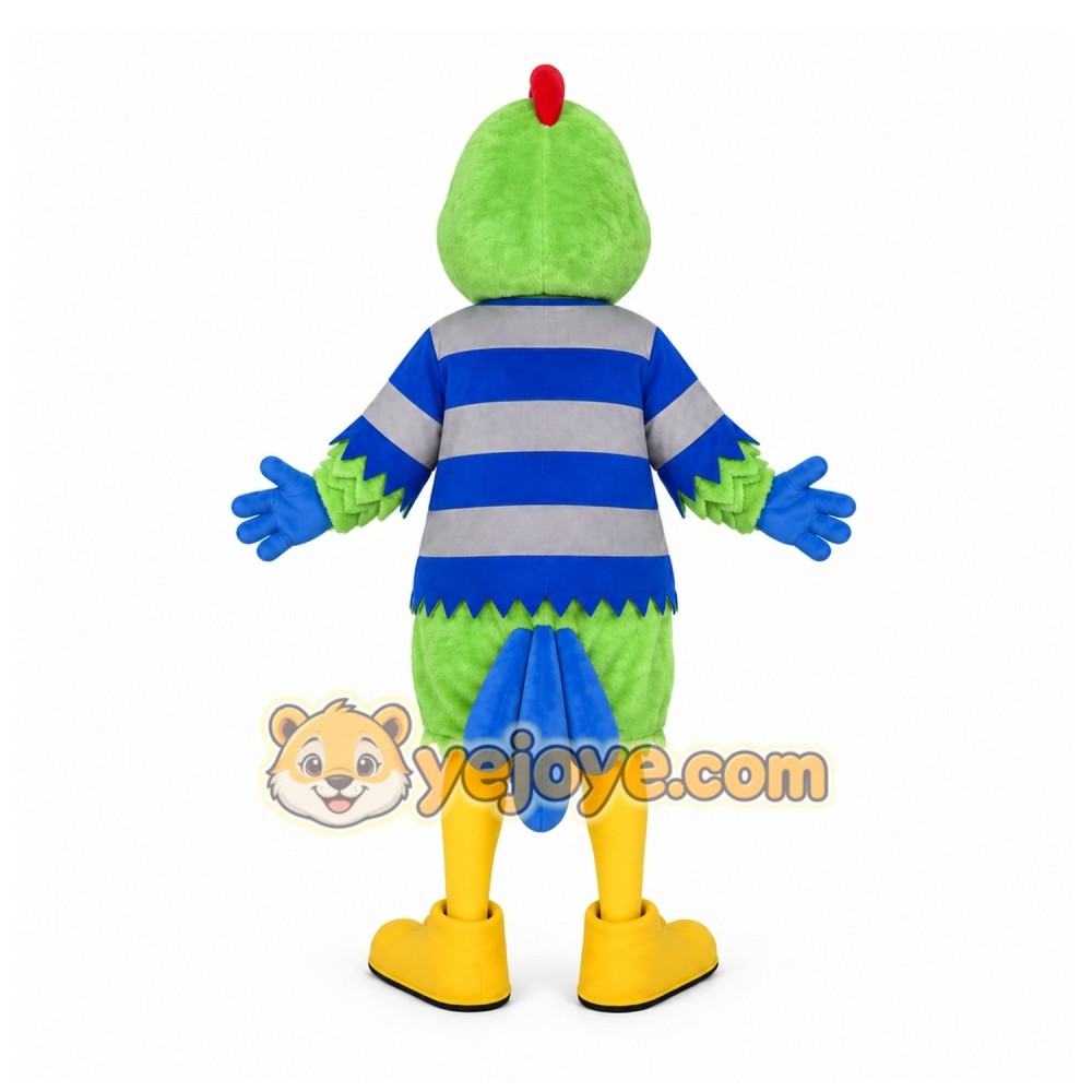 Green Bird Mascot Costume with Custom Logo Green Bird Mascot Costume with Custom Logo