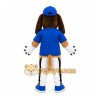 Blue Dog Mascot Costume with Custom Logo