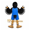 Black Bird Mascot Costume with Custom Logo
