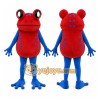 Red Frog Mascot Costume with Custom Logo
