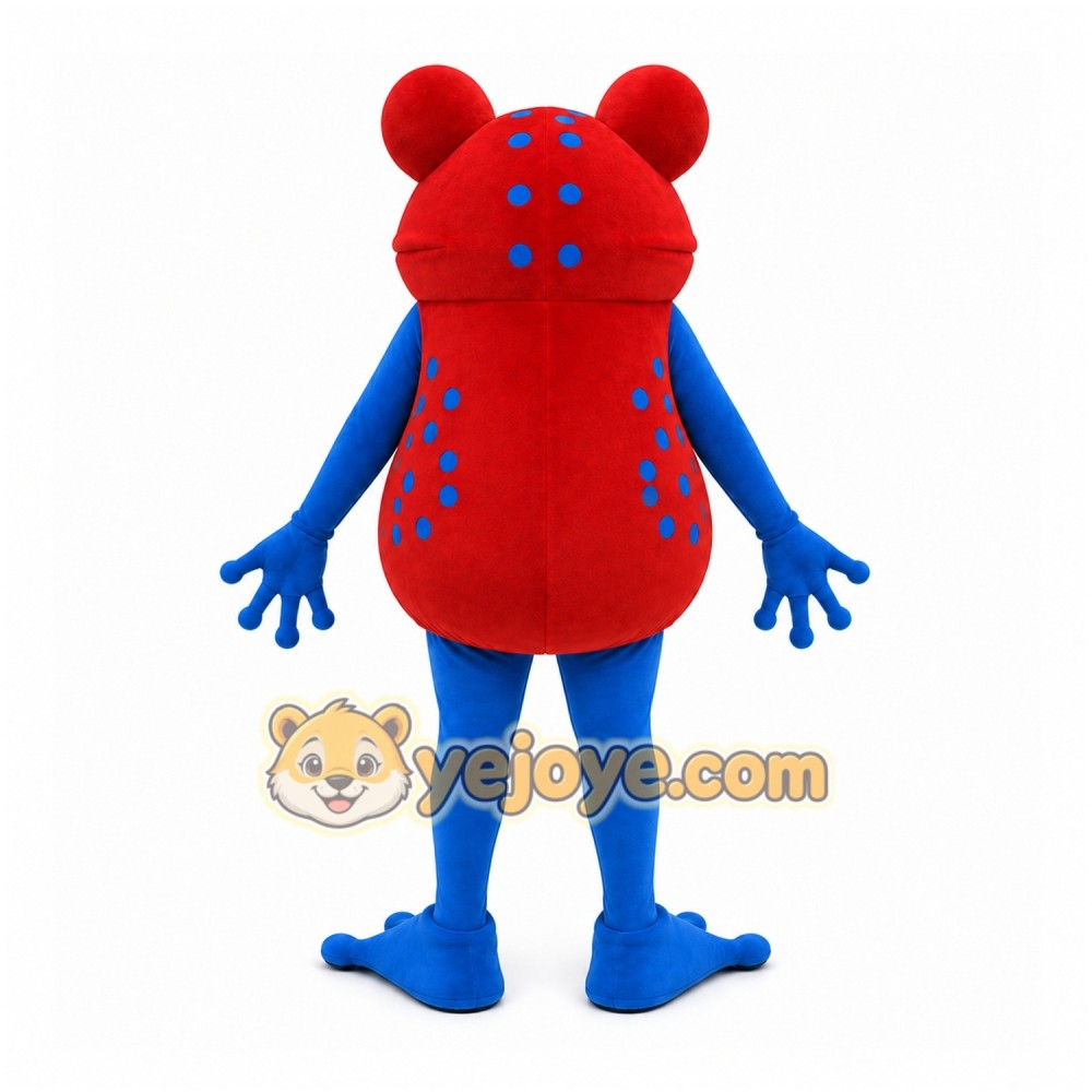 Red Frog Mascot Costume with Custom Logo Red Frog Mascot Costume with Custom Logo