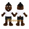 Brown Beaver Mascot Costume with Custom Logo Brown Beaver Mascot Costume with Custom Logo