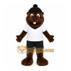 Brown Beaver Mascot Costume with Custom Logo Brown Beaver Mascot Costume with Custom Logo