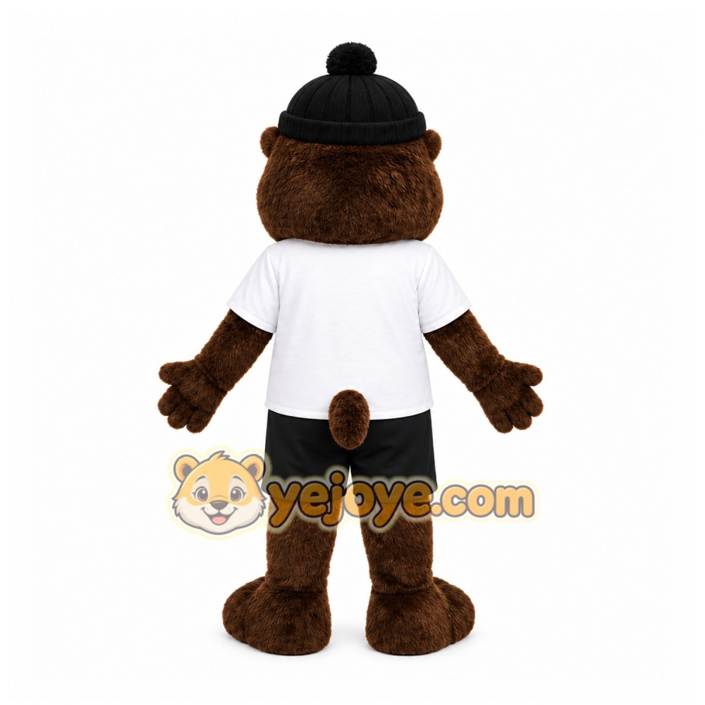 Brown Beaver Mascot Costume with Custom Logo Brown Beaver Mascot Costume with Custom Logo