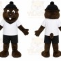 Brown Beaver Mascot Costume with Custom Logo