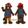Brown Beaver Mascot Costume with Custom Logo Brown Beaver Mascot Costume with Custom Logo
