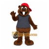 Brown Beaver Mascot Costume with Custom Logo Brown Beaver Mascot Costume with Custom Logo