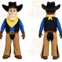 Brown Cowboy Mascot Costume with Custom Logo