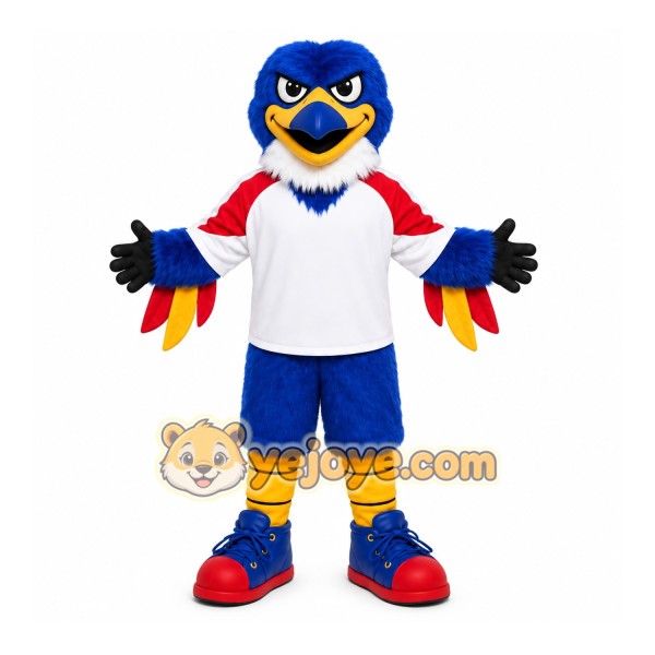 Blue Bird Mascot Costume with Custom Logo Blue Bird Mascot Costume with Custom Logo