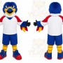 Blue Bird Mascot Costume with Custom Logo