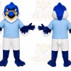 Blue Bird Mascot Costume with Custom Logo