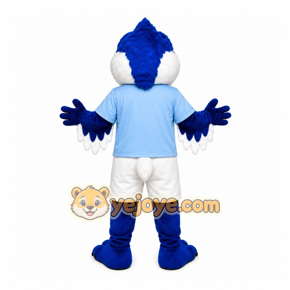 Blue Bird Mascot Costume with Custom Logo Blue Bird Mascot Costume with Custom Logo