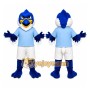 Blue Bird Mascot Costume with Custom Logo