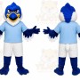 Blue Bird Mascot Costume with Custom Logo