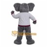 Gray Elephant Mascot Costume with Custom Logo Gray Elephant Mascot Costume with Custom Logo