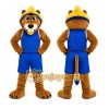 Brown Lion Mascot Costume with Custom Logo Brown Lion Mascot Costume with Custom Logo