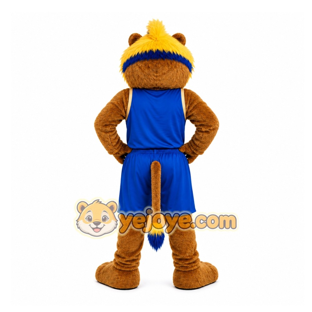 Brown Lion Mascot Costume with Custom Logo Brown Lion Mascot Costume with Custom Logo