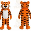 Orange Tiger Mascot Costume with Custom Logo