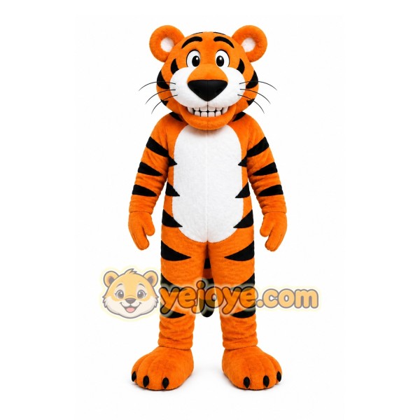 Orange Tiger Mascot Costume with Custom Logo Orange Tiger Mascot Costume with Custom Logo