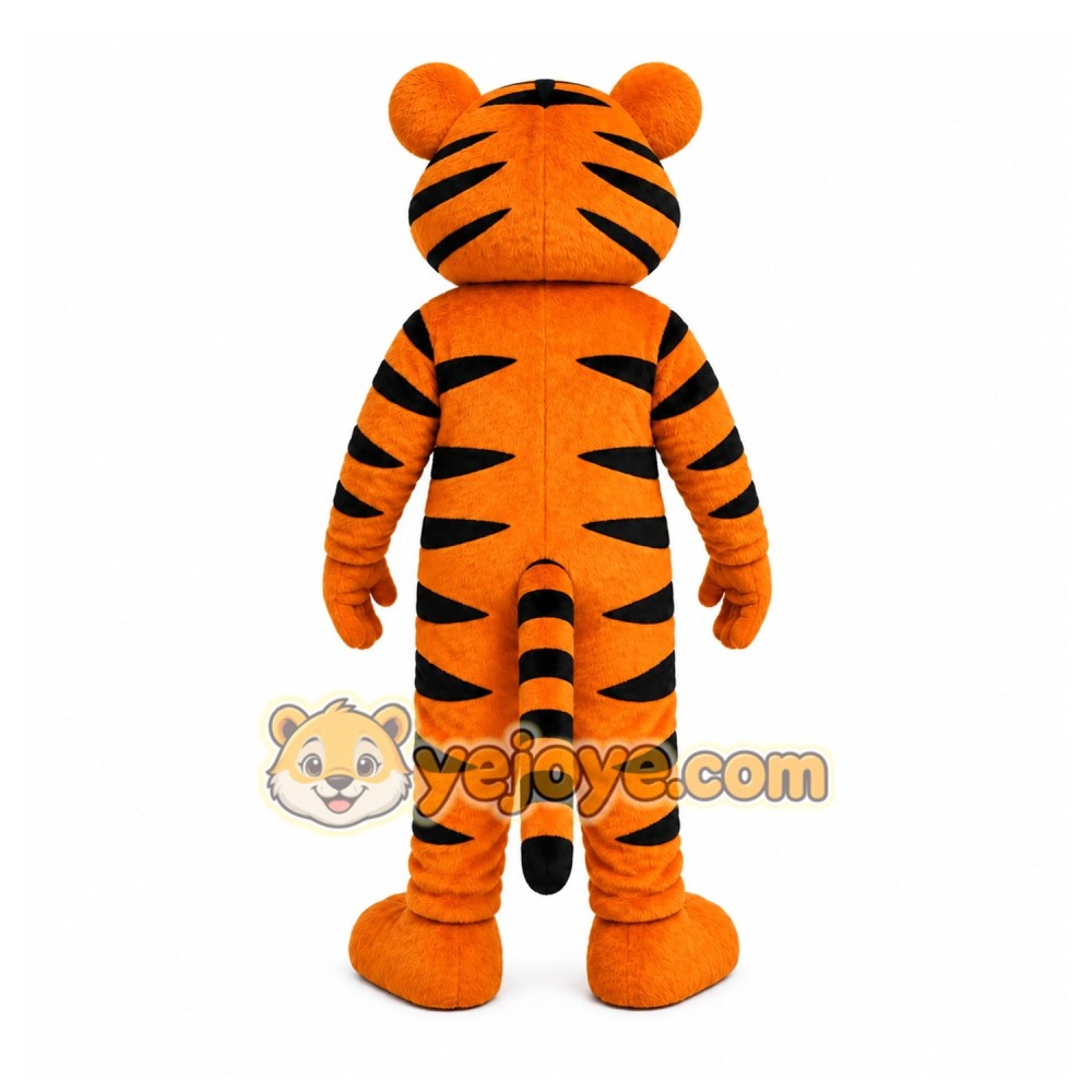 Orange Tiger Mascot Costume with Custom Logo Orange Tiger Mascot Costume with Custom Logo