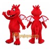 Red Dragon Mascot Costume with Custom Logo Red Dragon Mascot Costume with Custom Logo