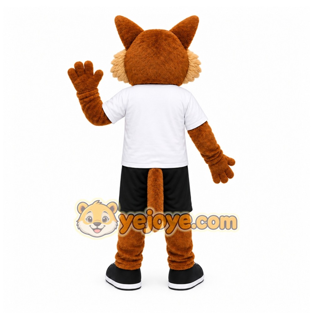 Brown Fox Mascot Costume with Custom Logo Brown Fox Mascot Costume with Custom Logo