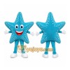 Blue Star Mascot Costume with Custom Logo Blue Star Mascot Costume with Custom Logo