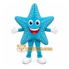 Blue Star Mascot Costume with Custom Logo Blue Star Mascot Costume with Custom Logo