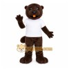 Brown Beaver Mascot Costume with Custom Logo Brown Beaver Mascot Costume with Custom Logo