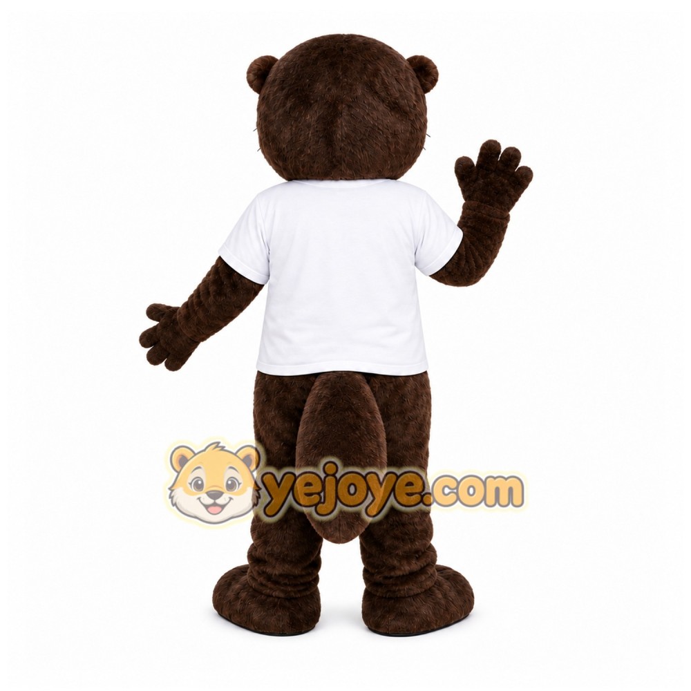 Brown Beaver Mascot Costume with Custom Logo Brown Beaver Mascot Costume with Custom Logo