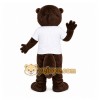 Brown Beaver Mascot Costume with Custom Logo Brown Beaver Mascot Costume with Custom Logo