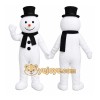 White Snowman Mascot Costume with Custom Logo White Snowman Mascot Costume with Custom Logo